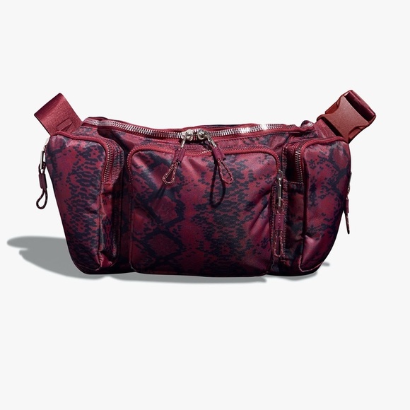 Ivy Park X Adidas Large Red Burgundy Oversized Fanny Pack Crossbody Belt Bag - Picture 1 of 8